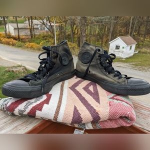 Asymmetrically Faded Black Chuck Taylor's